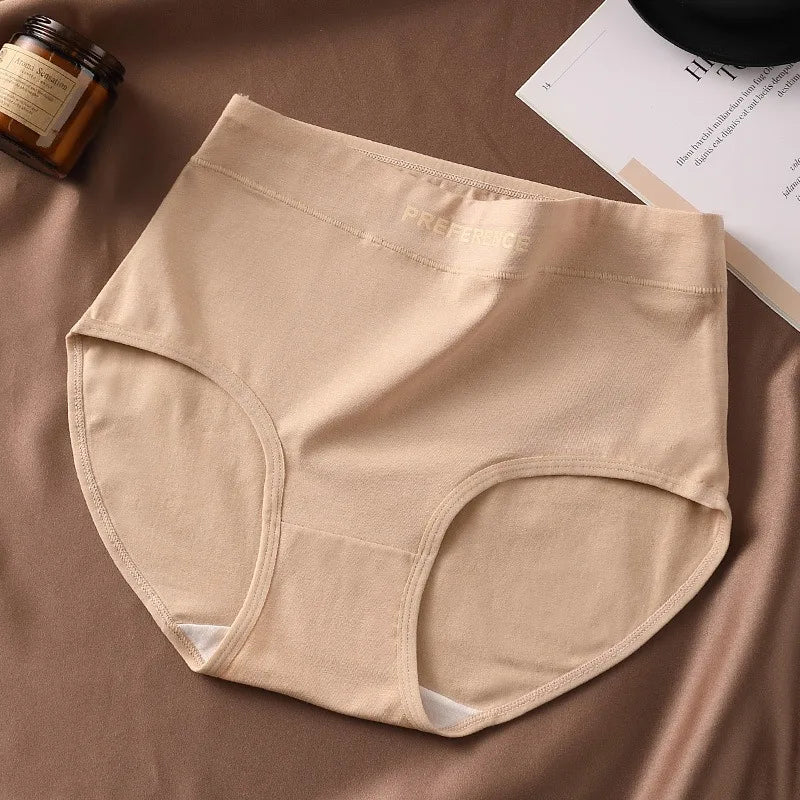 Bravellea Plus Size Cotton Panties 4-Pack - High Waist Breathable Briefs.
