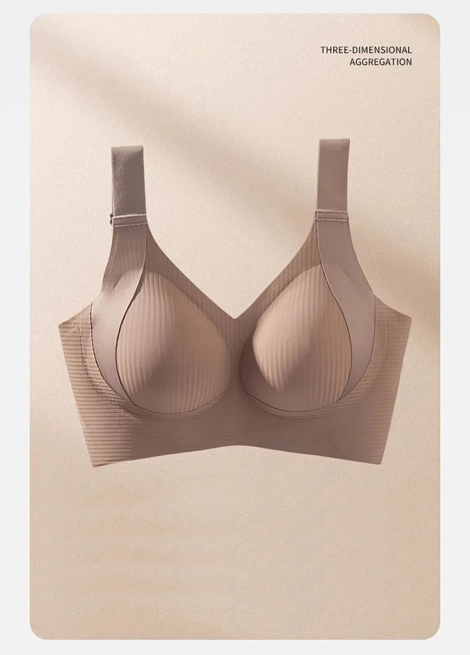 Bravellea Seamless Wireless Bra - Thin Style Anti-Sagging Push-Up 1-2 Pack
