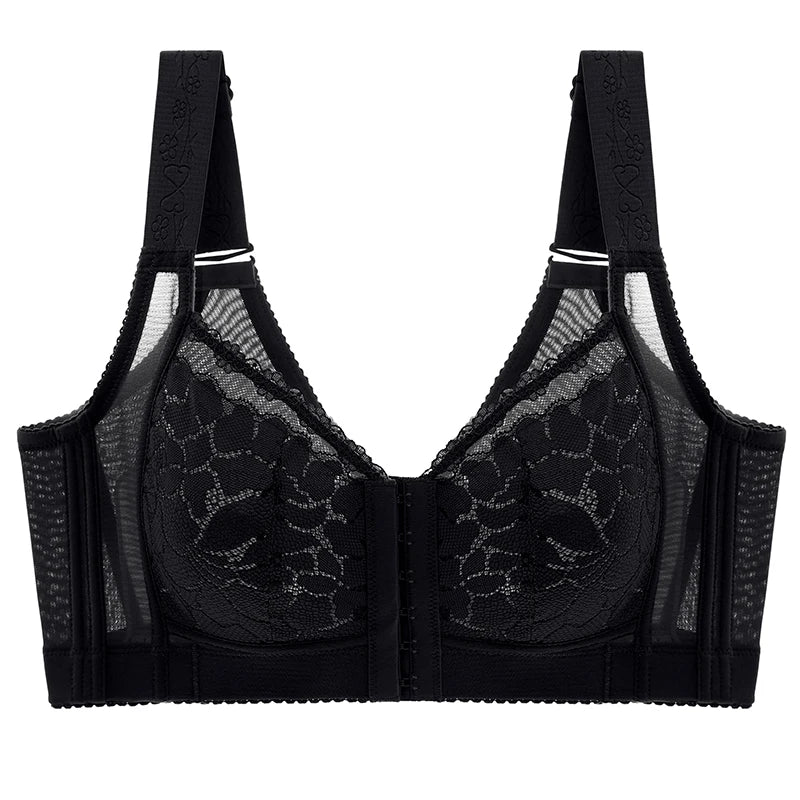 Bravellea Front Buckle Wireless Bra - Plus Size Adjustable Anti-Sagging Slimming