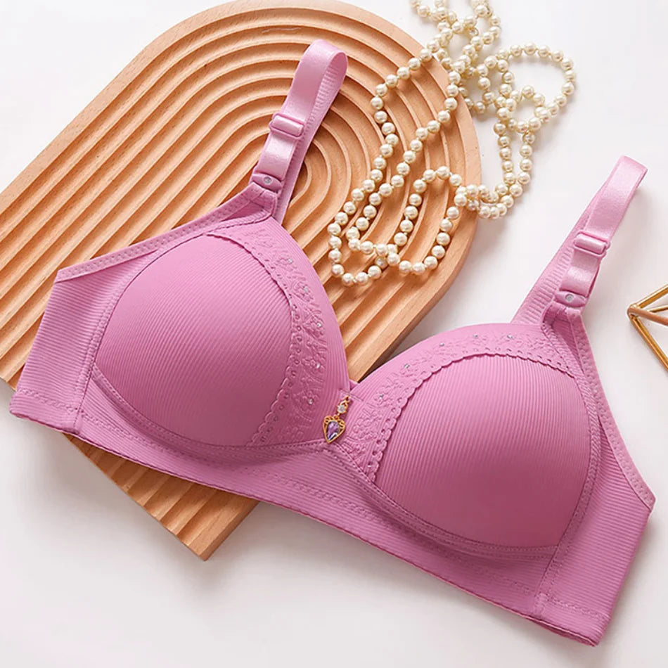 Bravellea Plus Size Nursing Bra - Wireless Side Gather Full Cup Support