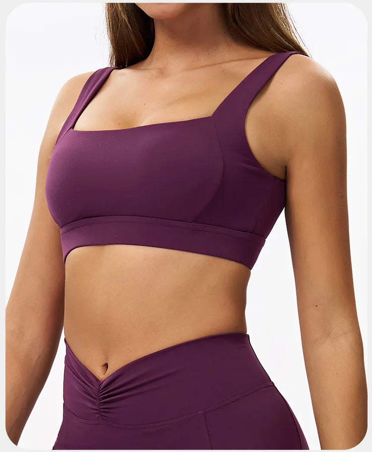 Bravellea Fitness Sports Bra - Quick-Drying Breathable Push-Up Yoga Vest