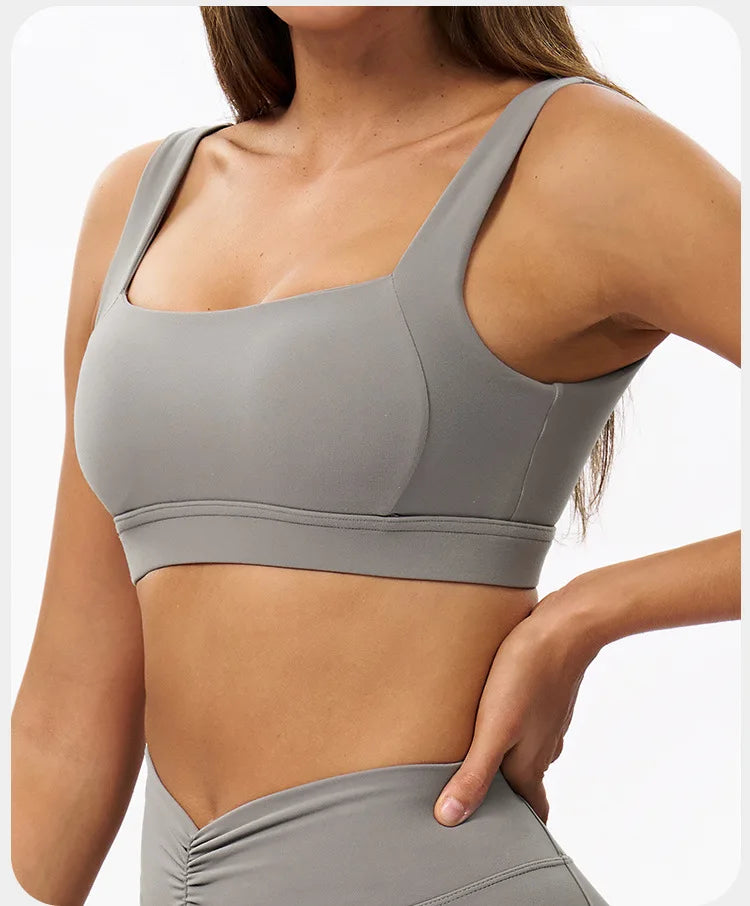 Bravellea Fitness Sports Bra - Quick-Drying Breathable Push-Up Yoga Vest