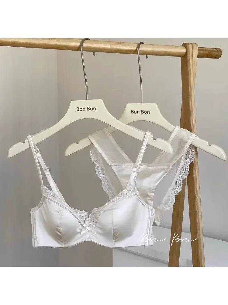Bravellea French Luxury Silk Bra Set - Adjustable Slimming Bralette & Panty.
