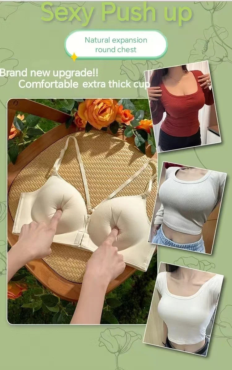Bravellea Front Closure Push-Up Bra - 12CM Ultra Thick Padded for Small Chest
