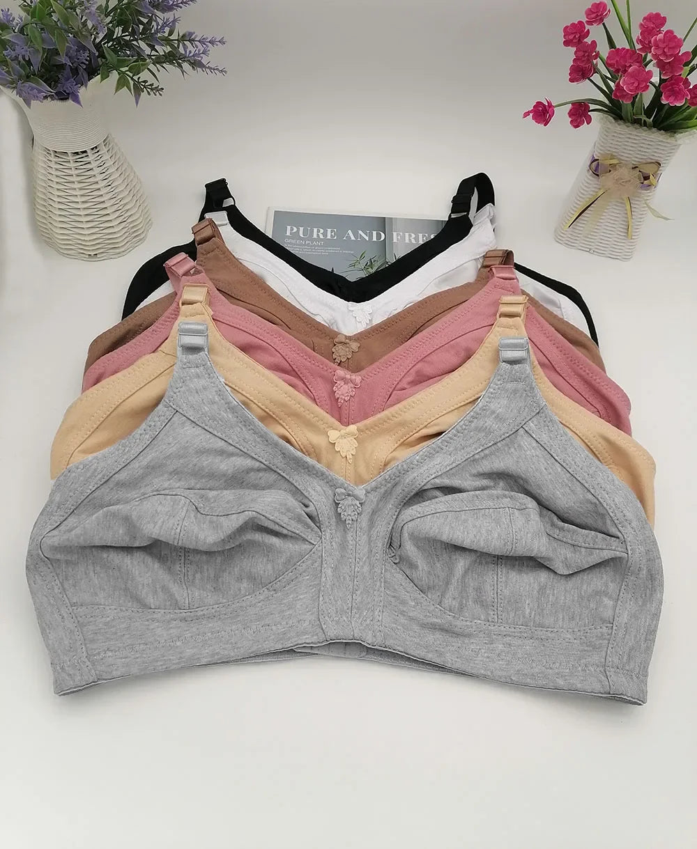 Bravellea Plus Size Wireless Bra - Full Coverage Lace C-F Cup 85-115