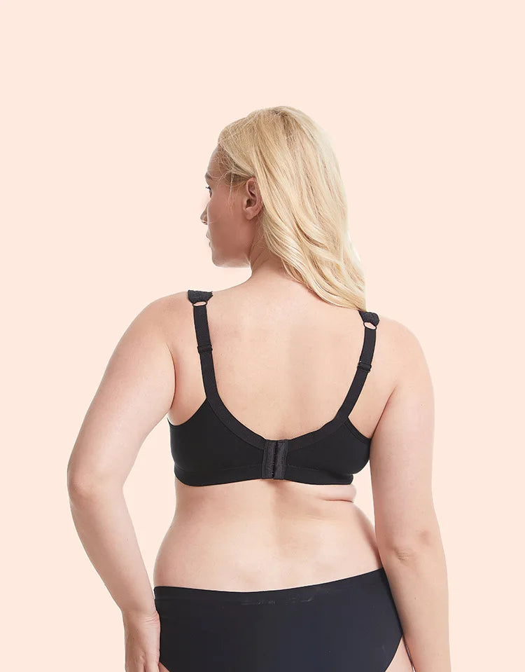 Bravellea Plus Size Cotton Full Cup Bra - Breathable Lace Trim B-F Cup