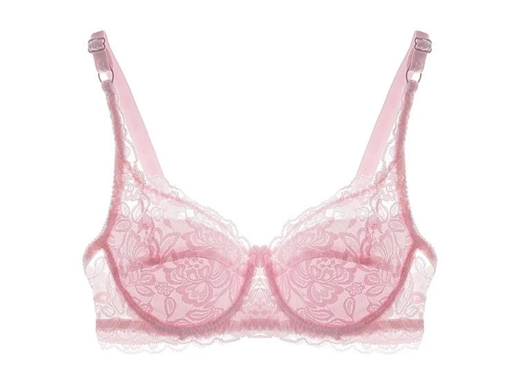 Bravellea Sexy Lace Flower Bra - Transparent Push-Up Bralette 2 Styles
