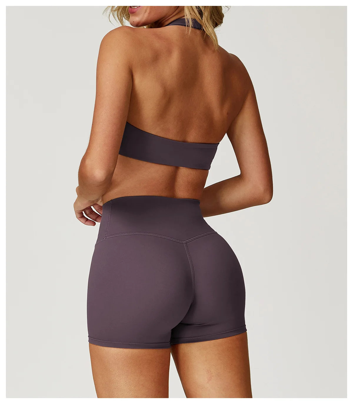Bravellea Push-Up Sports Bra - Fitness Halter Yoga Shockproof Gym Top