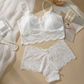 Bravellea Sexy Lace Bra & Panty Set - Wireless Hollow Out Lingerie.