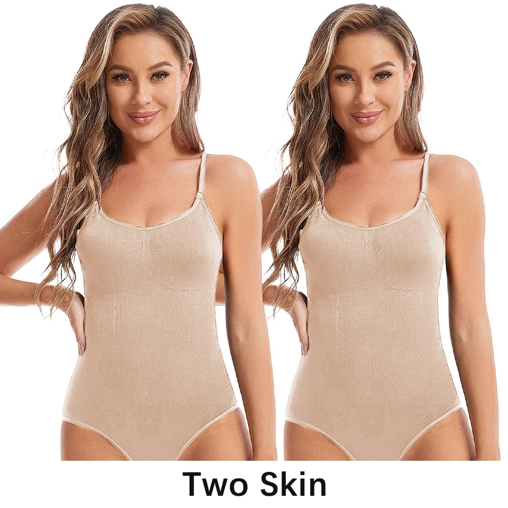 Bravellea Seamless Shapewear Bodysuit - Slimming Butt Lifter Open Crotch