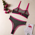 Bravellea Polka Dot Lingerie Set - Sexy See-Through Bra & Panty 2-Piece