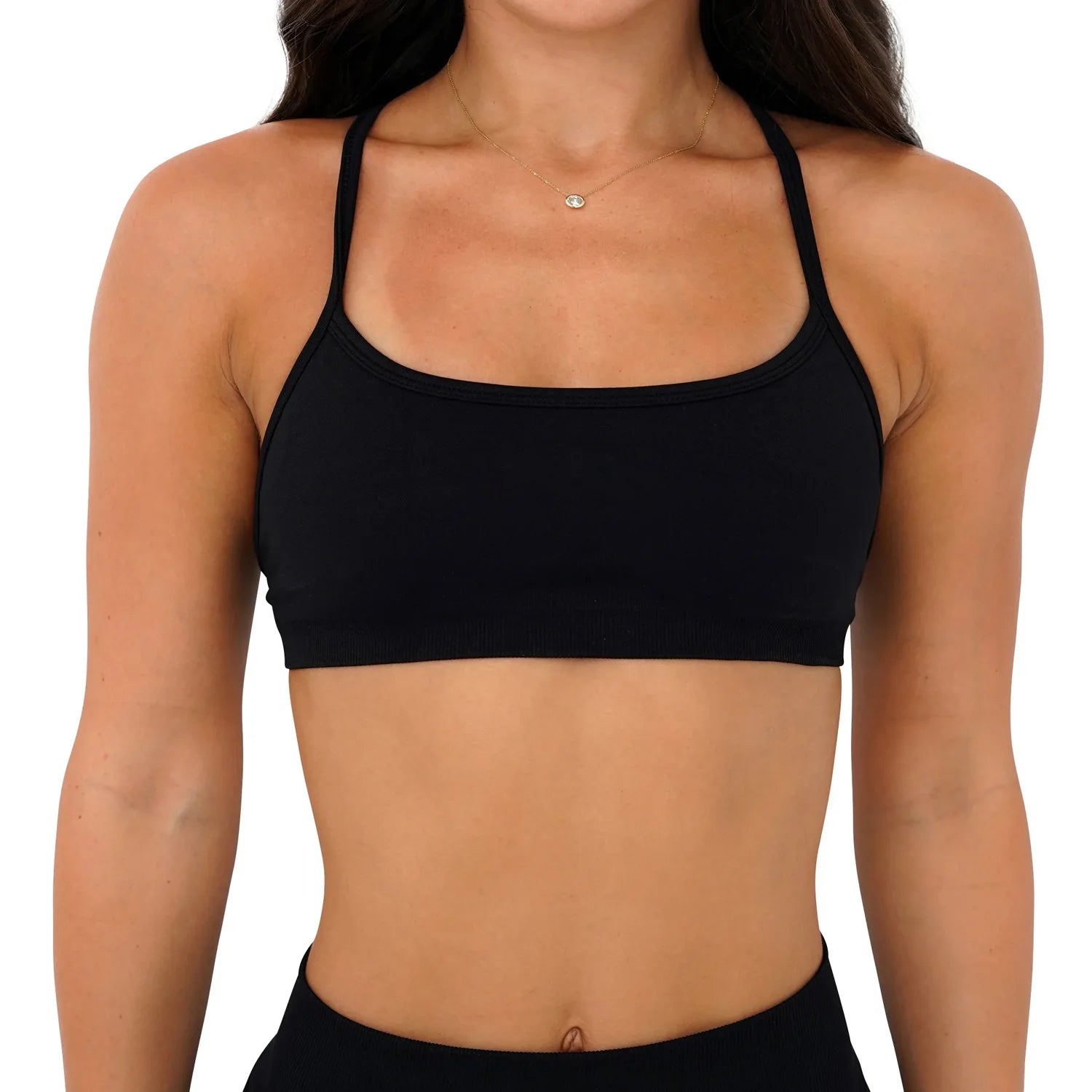 Bravellea Seamless Yoga Bra - 3-Way Convertible Strap with Removable Pads