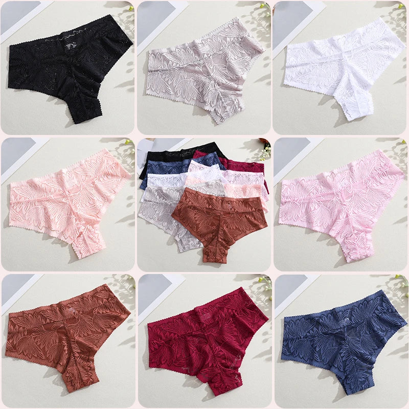 Bravellea Sexy Lace Panties 6-Pack - High Waist Breathable G-String
