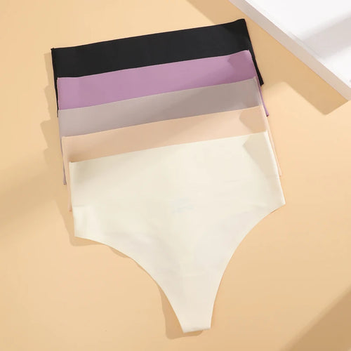 Bravellea Seamless Shapewear Thongs 3-Pack - High Waist Tummy Control.