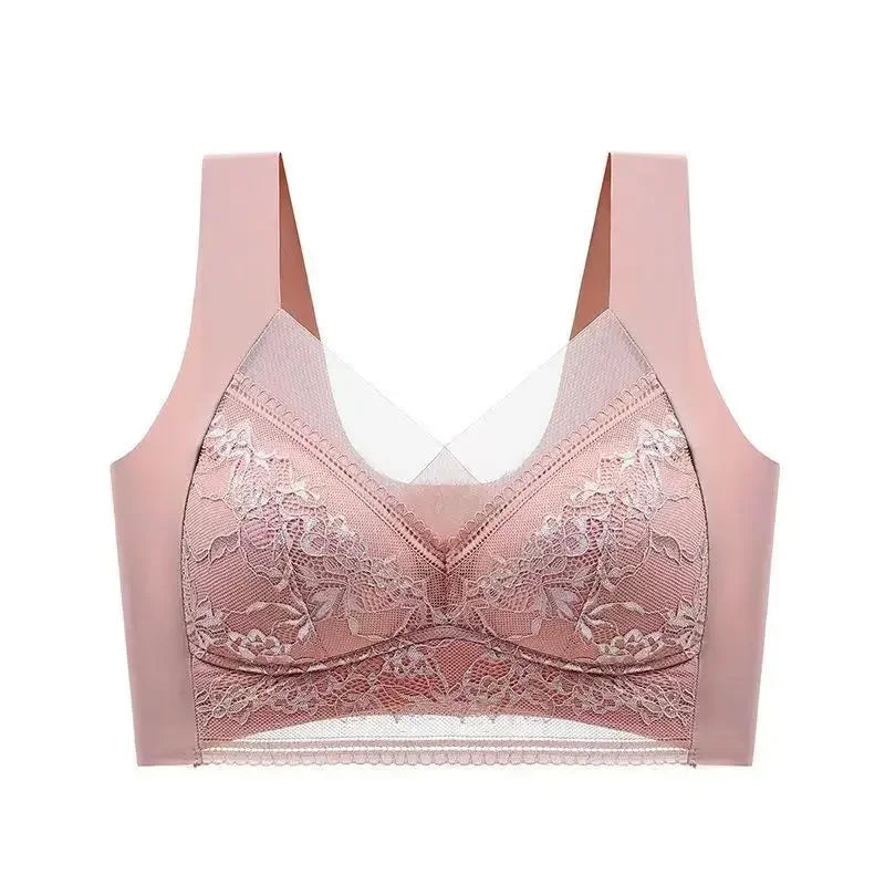 Bravellea 3-Pack Lace Bralette Set - Deep V Push-Up Plus Size L-5XL