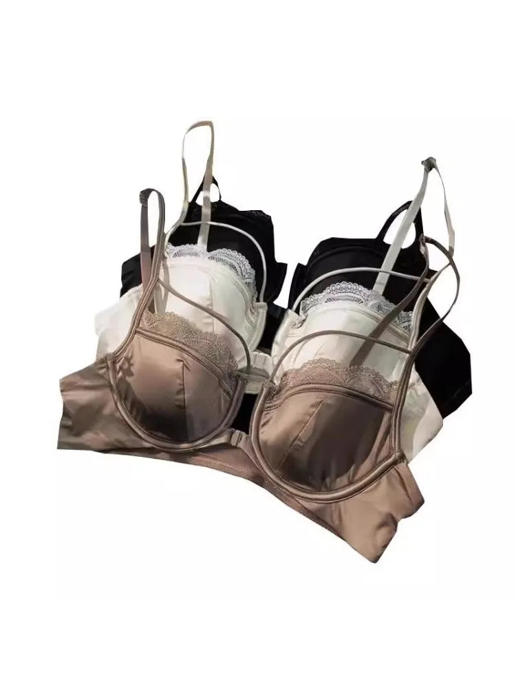 Bravellea Front-Button Push-Up Bra Set - Anti-Sagging Lightweight Summer Lingerie.