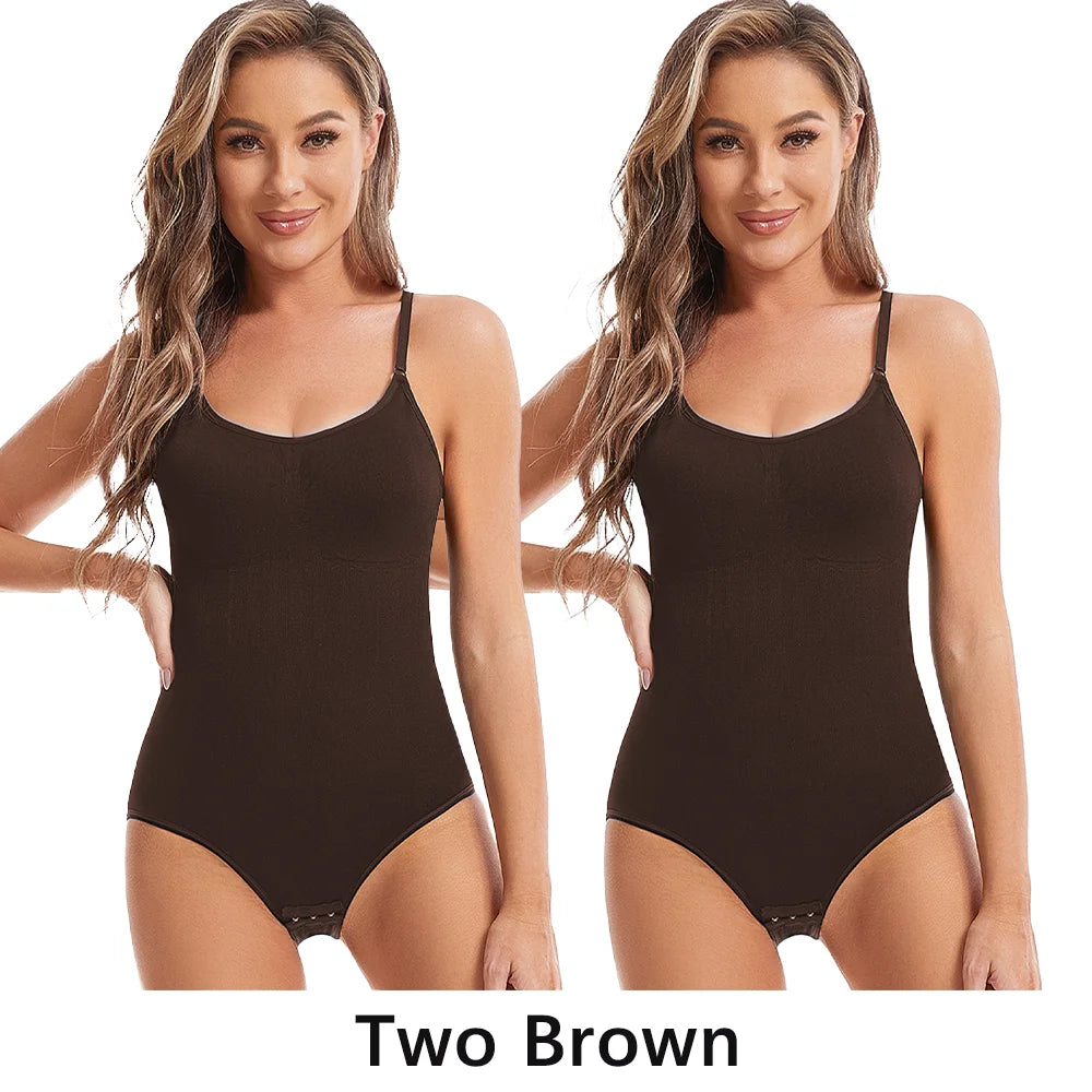 Bravellea Seamless Shapewear Bodysuit - Slimming Butt Lifter Open Crotch