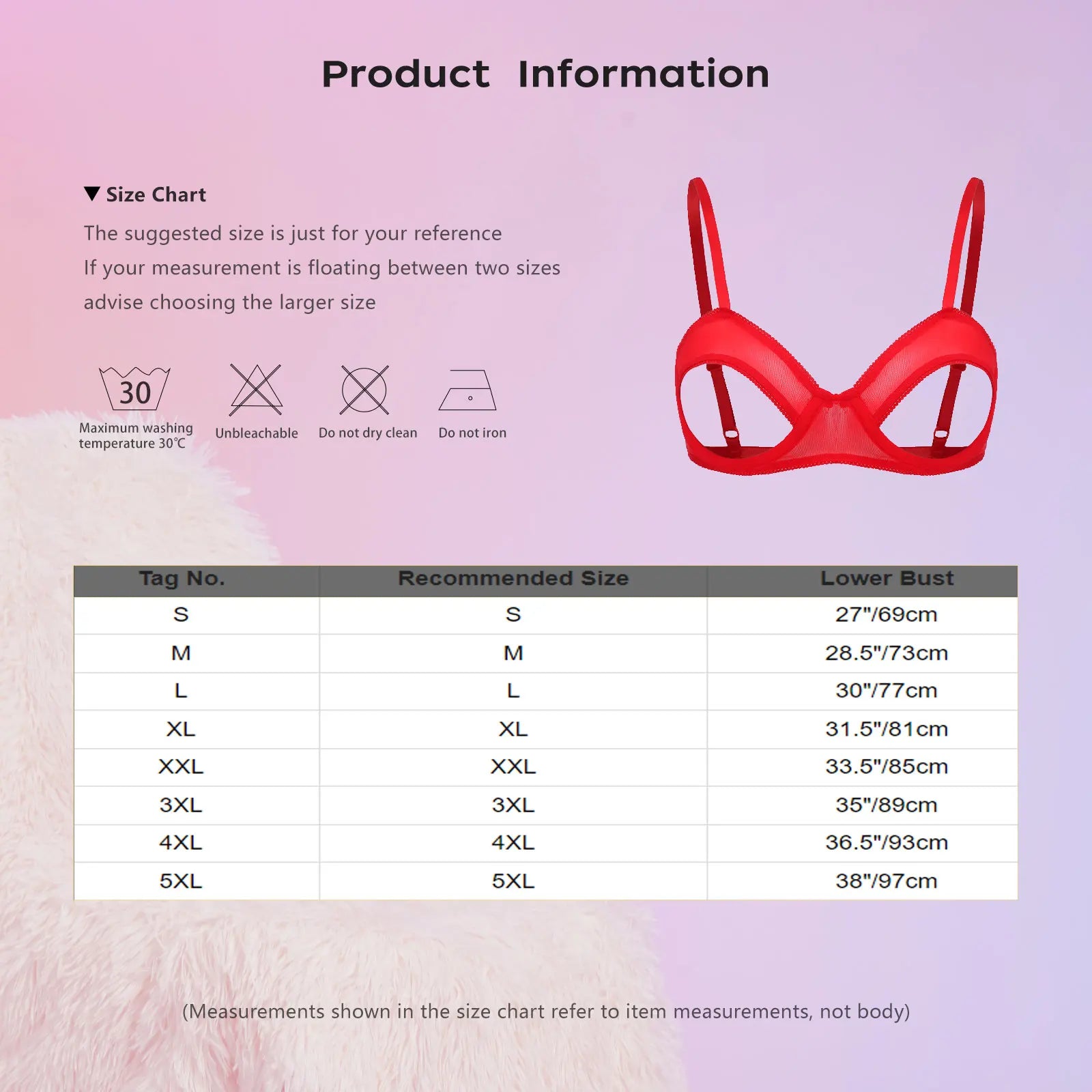 Bravellea See-Through Mesh Hollow Bra - Spaghetti Strap Push-Up Balconette