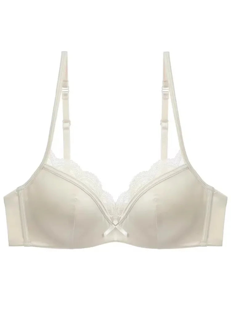 Bravellea French Luxury Silk Bra Set - Adjustable Slimming Bralette & Panty.