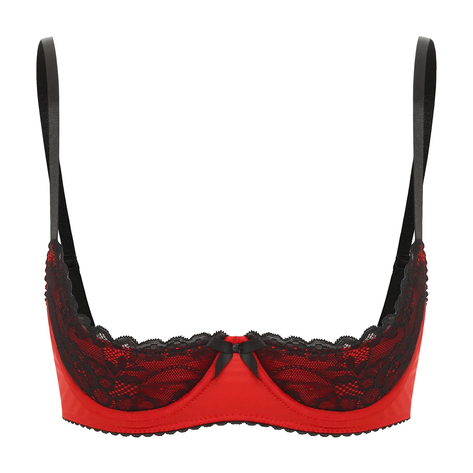 Bravellea Sexy Lace Underwire Bra - Half Cup Push-Up Floral Brassiere