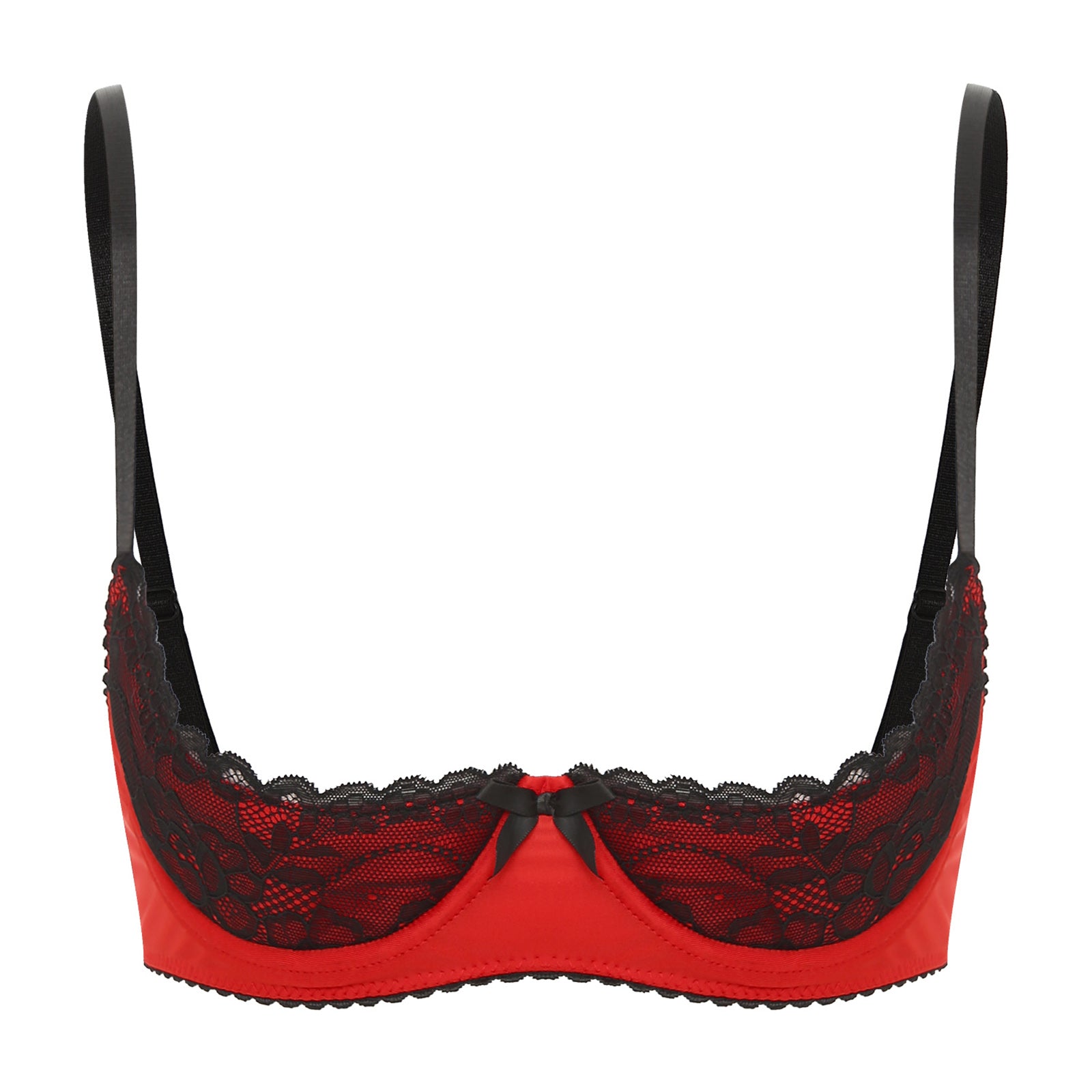 Bravellea Sexy Lace Underwire Bra - Half Cup Push-Up Floral Brassiere