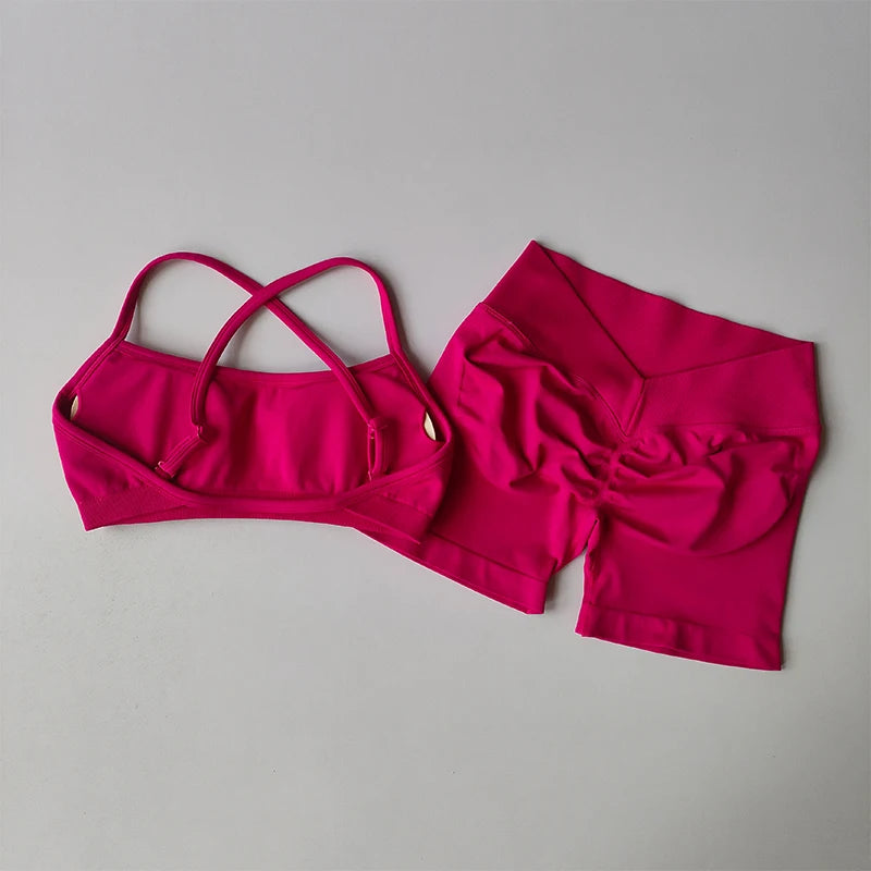 Bravellea Shockproof Seamless Sports Bra - Beautiful Back Gym Crop Top