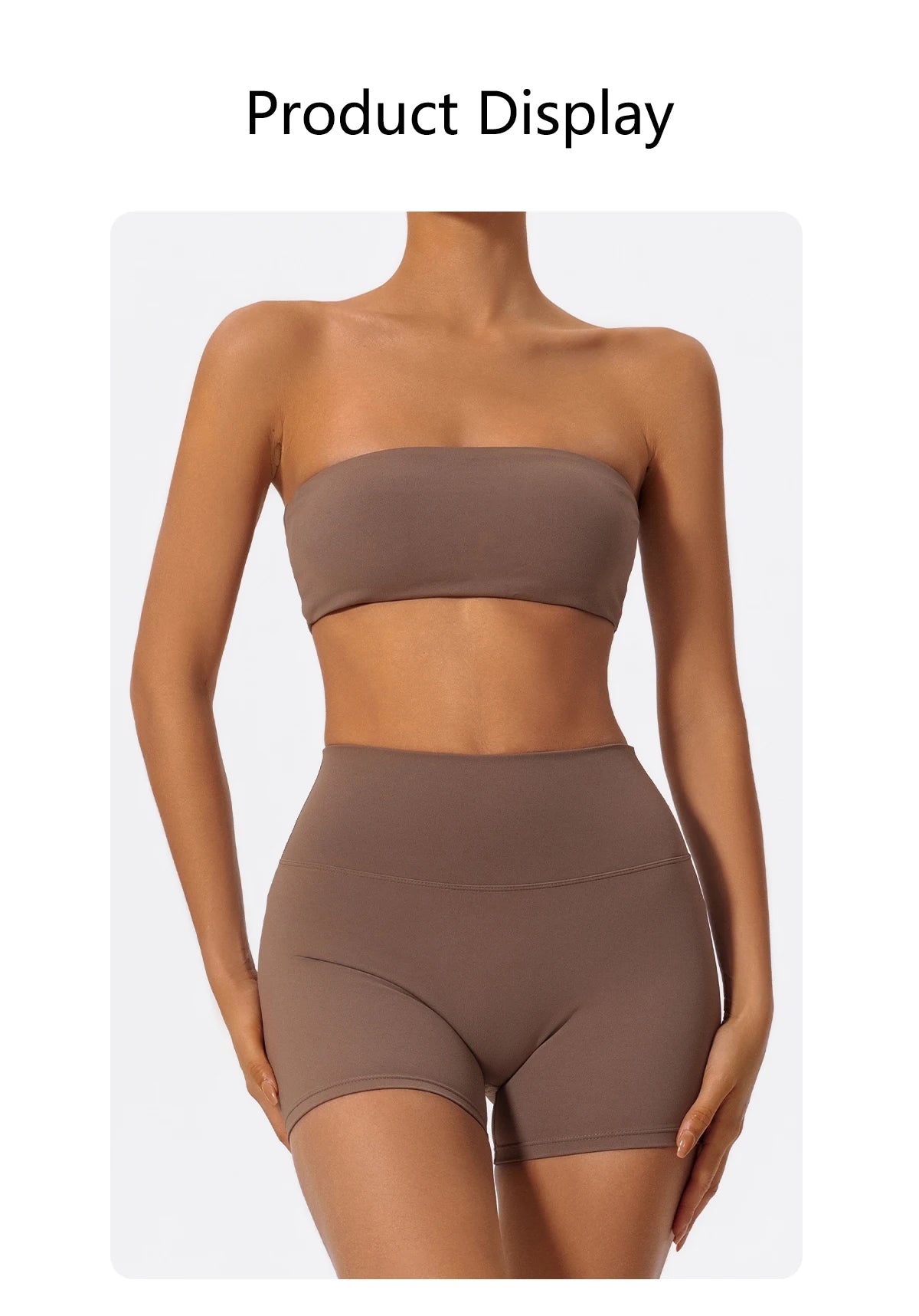 Bravellea Strapless Sports Bra - Quick-Drying Tube Top Fitness Chest Wrap