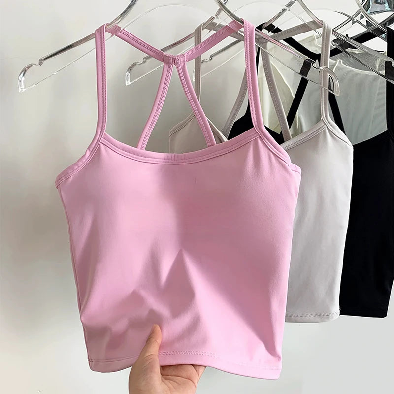 Bravellea Slim Fit Nude Sports Bra - Yoga Fitness Vest Pilates Top