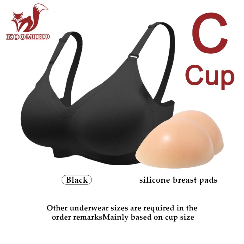 Bravellea Silicone Breast Form Bra - Crossdresser B-E Cup Detachable Cosplay