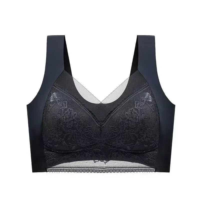 Bravellea 3-Pack Lace Bralette Set - Deep V Push-Up Plus Size L-5XL