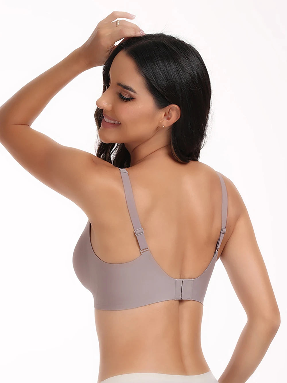 Bravellea Jelly Wireless Bra - Deep V Push-Up Seamless T-Shirt Plunge