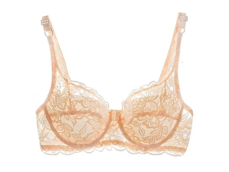 Bravellea Sexy Lace Flower Bra - Transparent Push-Up Bralette 2 Styles