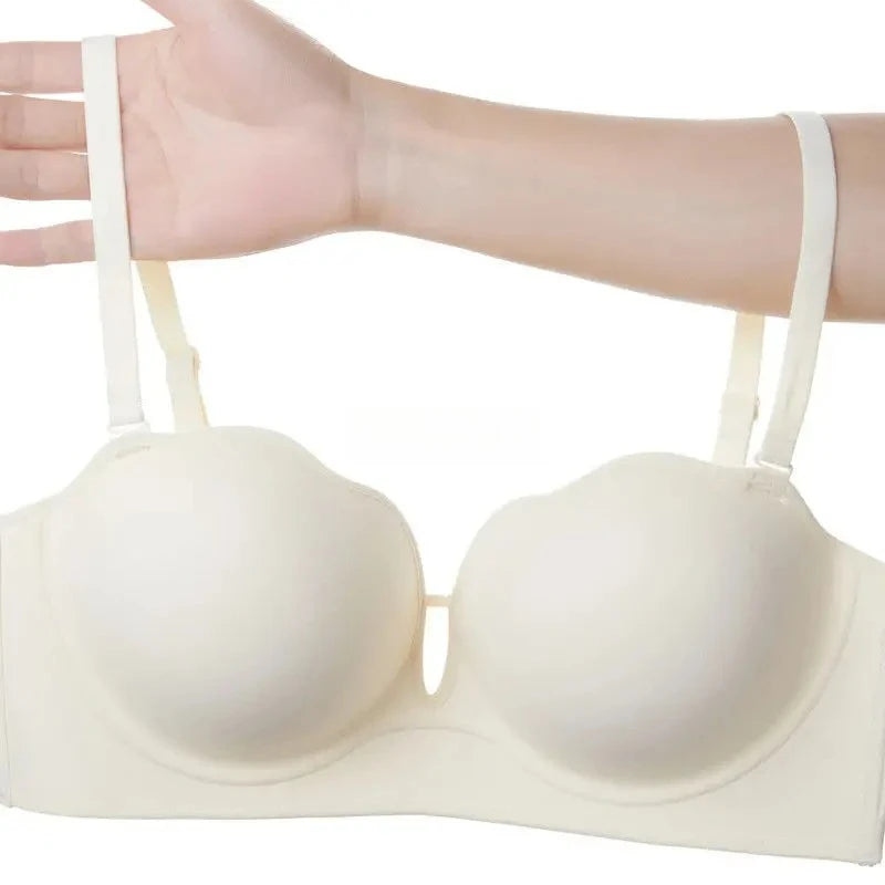 Bravellea 10CM Push-Up Strapless Bra - Extreme Lift Anti-Slip for Small Bust