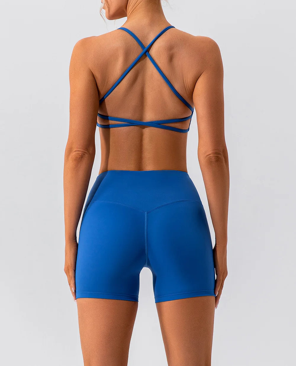 Bravellea Crease Sports Bra - Sexy Back Cross Breathable Running Top