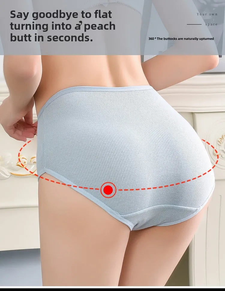 Bravellea High Waist Shaping Panties 5-Pack - Body Sculpting Plus Size Briefs.