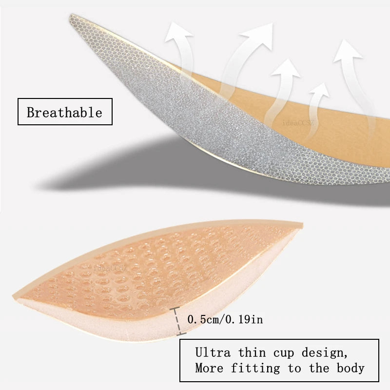 Bravellea Sticky Adhesive Bra - Invisible Backless Push-Up with Transparent Straps