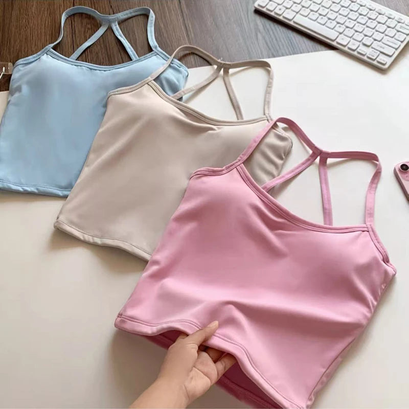 Bravellea Slim Fit Nude Sports Bra - Yoga Fitness Vest Pilates Top