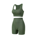 Bravellea Wireless Sports Bra & Panty Set - Seamless Crop Top Fitness Lingerie