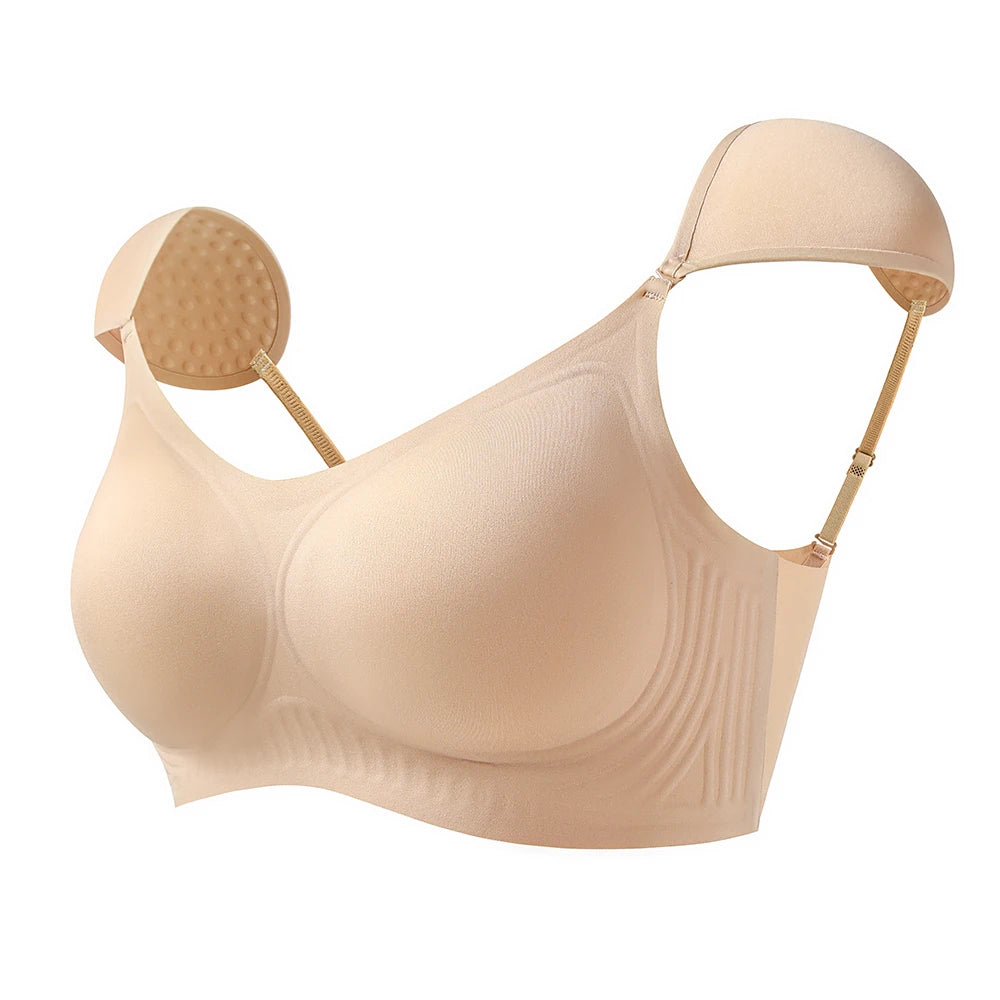 Bravellea Seamless Invisible Bra - Large Bust Removable Pads M-2XL