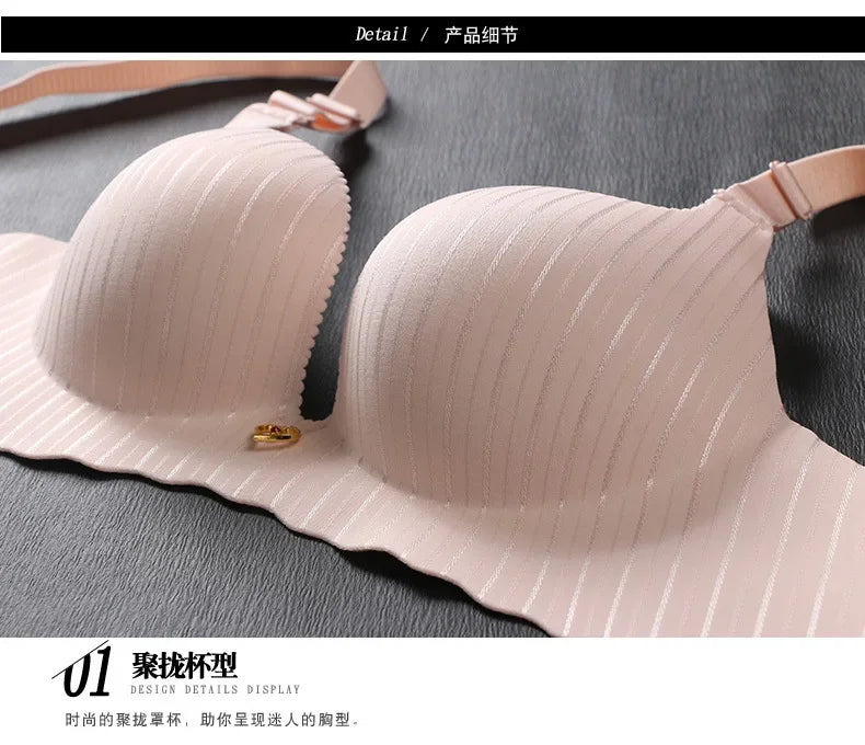 Bravellea Dual-Density Push-Up Bra - 6CM Lower Padded Wireless for Small Bust