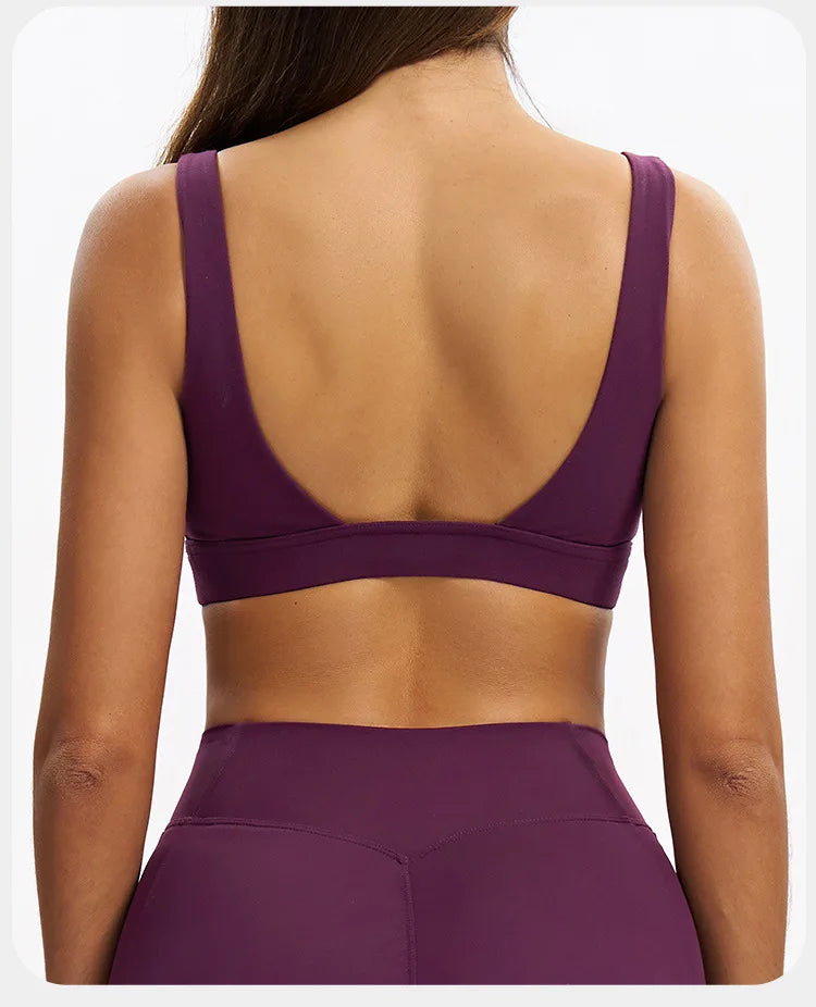 Bravellea Fitness Sports Bra - Quick-Drying Breathable Push-Up Yoga Vest