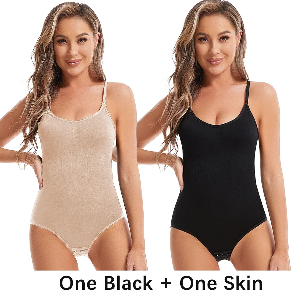 Bravellea Seamless Shapewear Bodysuit - Slimming Butt Lifter Open Crotch