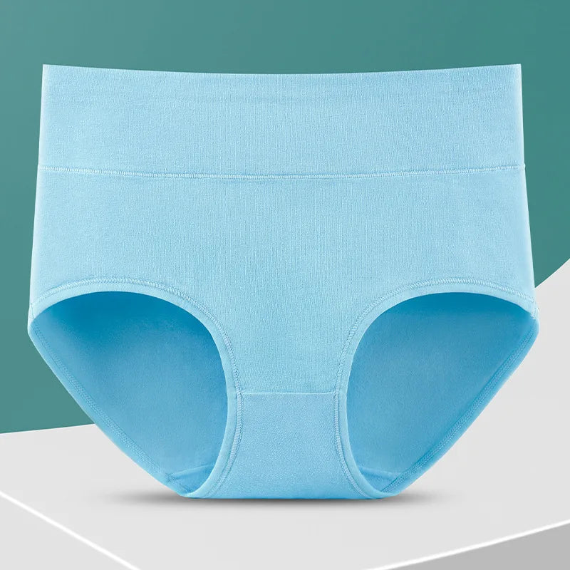 Bravellea High Waist Shaping Panties 4-Pack - Plus Size Cotton Briefs.