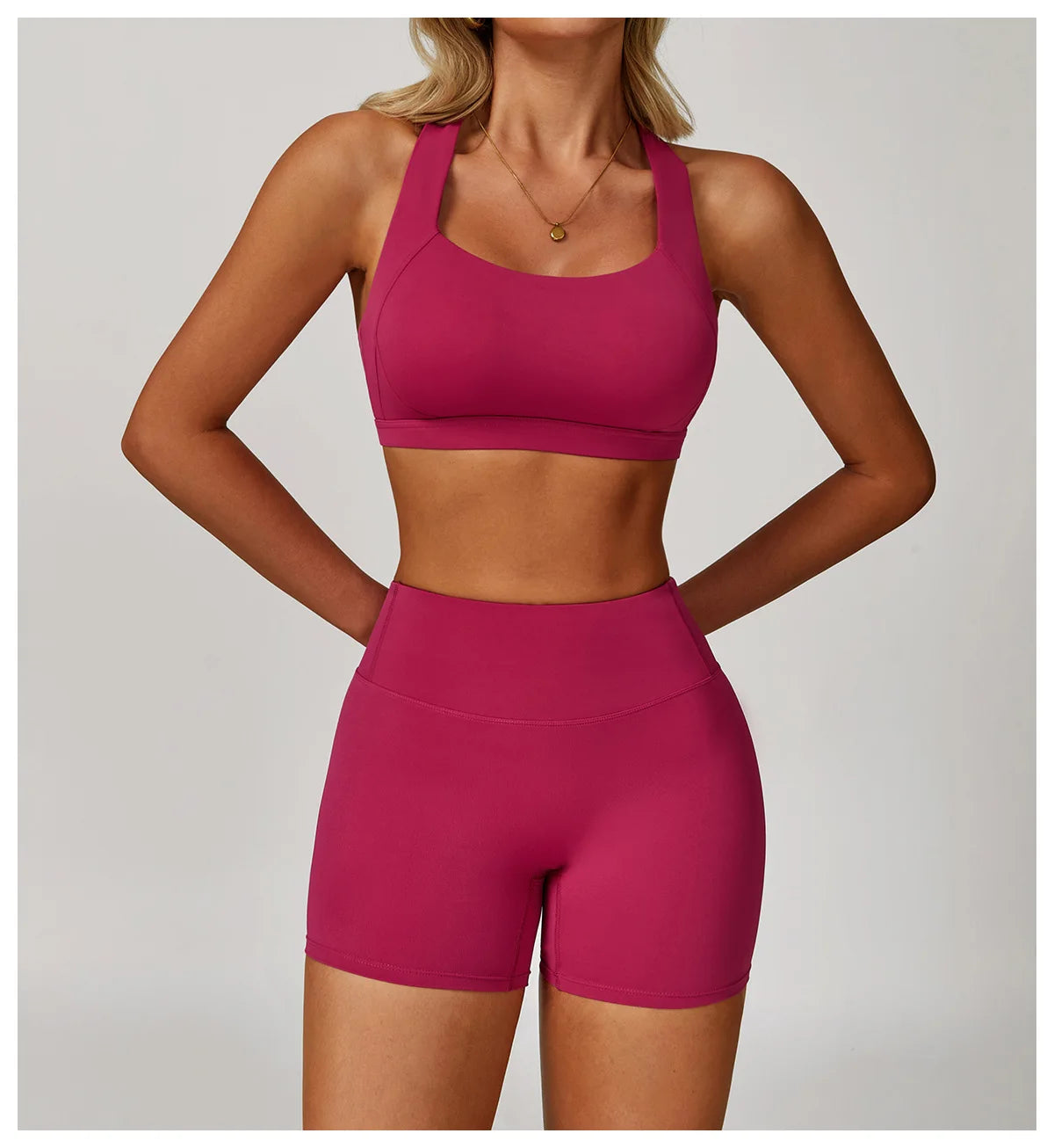 Bravellea Crossed Shoulder Strap Sports Bra - Summer Yoga Running Top