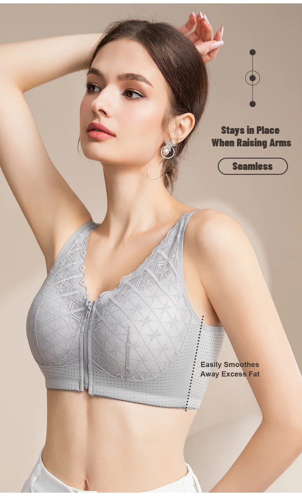 Bravellea Mastectomy Bra - Breathable Pocket with Breast Form Pads Included
