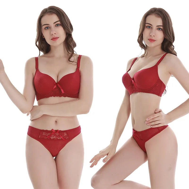 Bravellea Sexy Bra & Thong Set - Push-Up BCDE Multi-Color Lingerie
