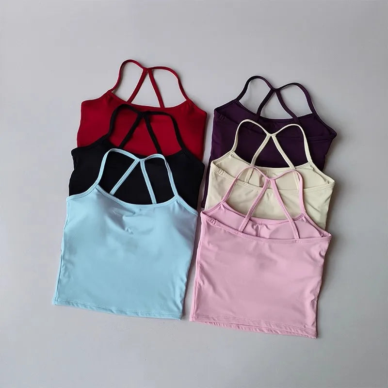 Bravellea Slim Fit Nude Sports Bra - Yoga Fitness Vest Pilates Top