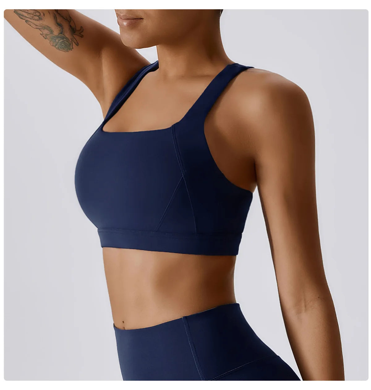 Bravellea Crossed Shoulder Strap Sports Bra - Summer Yoga Running Top