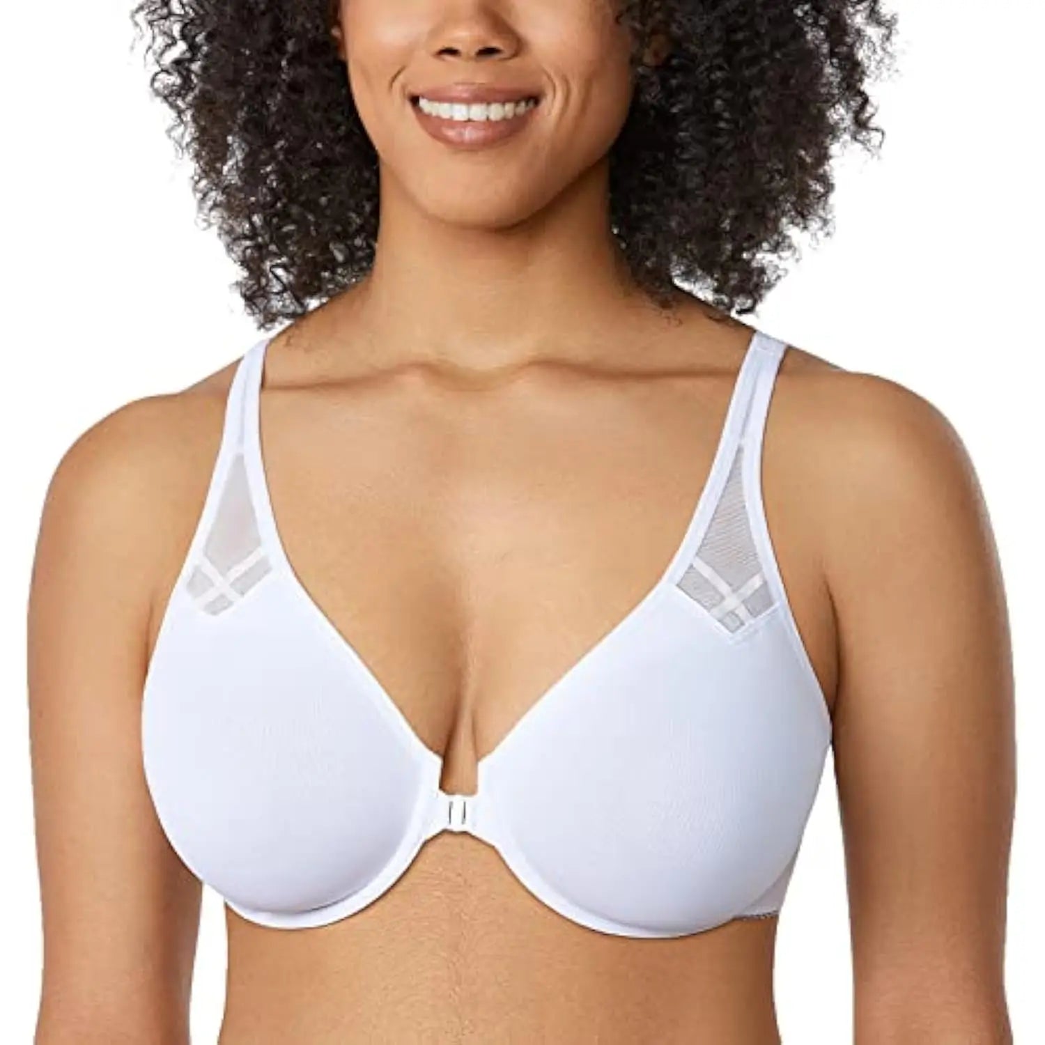 Bravellea Front Closure Racerback Bra - Plus Size Full Coverage Underwire