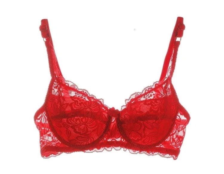 Bravellea Sexy Lace Flower Bra - Transparent Push-Up Bralette 2 Styles